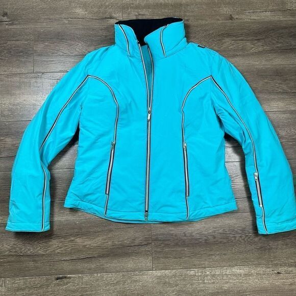 Skea Women’s Size 12 Paris Vail Snow Jacket Teal Blue Full Zip Outerwear - Picture 1 of 12